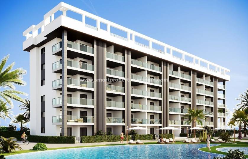 Geniet van luxueus wonen aan zee in dit nieuwbouwappartement te koop La Mata Torrevieja