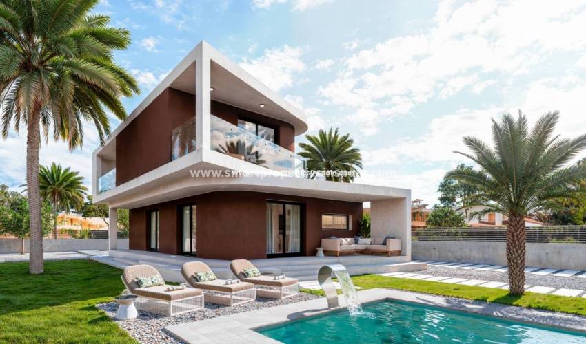 Deze luxe villa te koop in de urbanisatie La Marina: uw exclusieve thuis aan de Costa Blanca